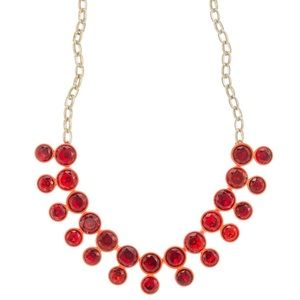 J.CREW ORANGE DOUBLE BRÛLÉE CRYSTAL NECKLACE